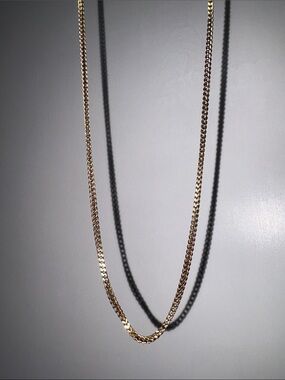 Classic Men's Gold Figaro Chain Necklace - Polished Finish
